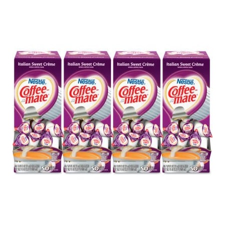 Nestle Coffee-mate  Liquid Coffee Creamer, Italian Sweet Creme, 0.38 oz Mini Cups, 200/Carton 5000084652